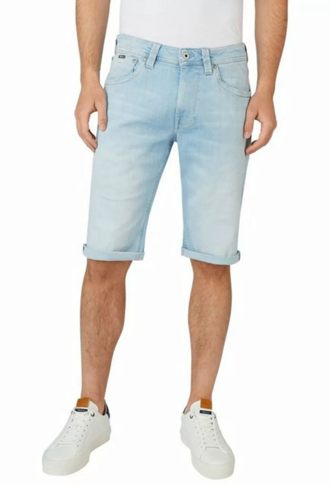 Pepe Jeans Herren Jeans Short CASH - Regular Fit - Blau - Light Blue Denim günstig online kaufen