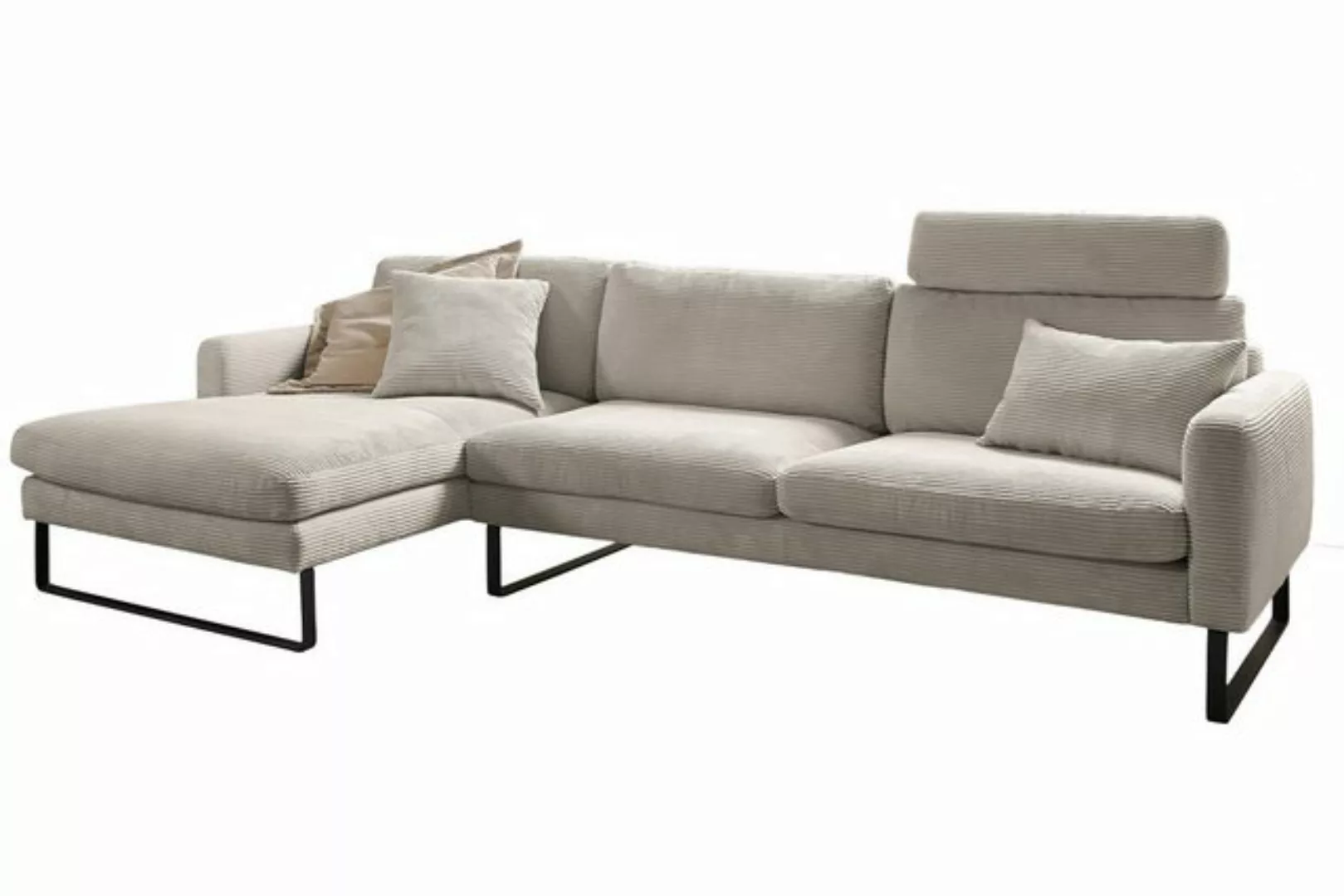 KAWOLA Ecksofa RICARDA, Sofa Cord, Recamiere links od. rechts, versch. Farb günstig online kaufen