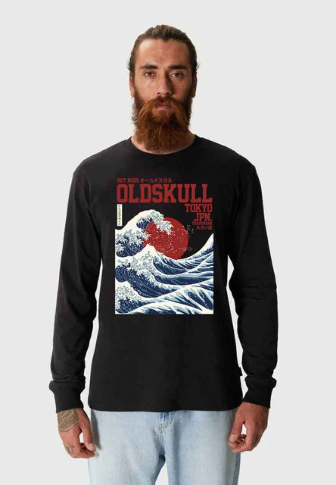 Oldskull Langarmshirt Asian Big W Vintage Logo Graphic günstig online kaufen