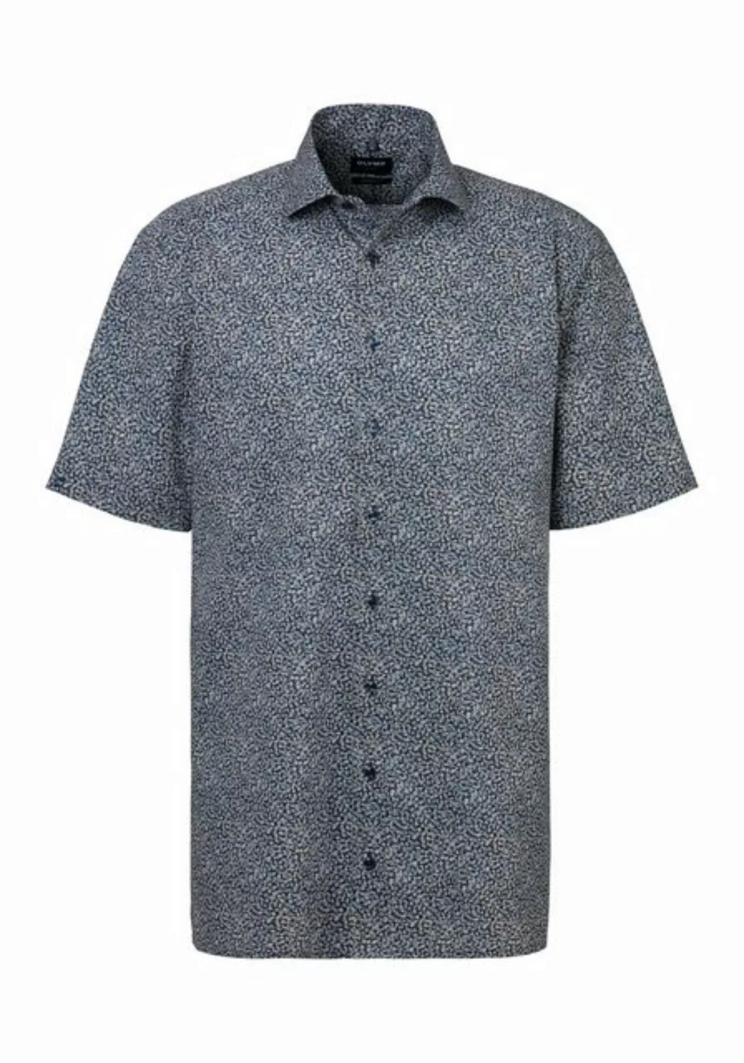 OLYMP Kurzarmhemd Luxor Modern Fit mit Allover-Print, bügelfrei, atmungsakt günstig online kaufen