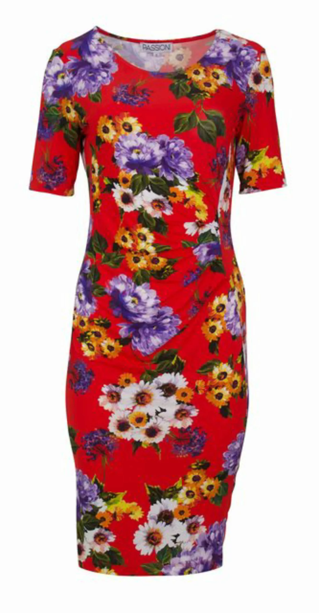 Passioni Druckkleid sommerliches Kleid mit Blumendruck bequem zu tragen günstig online kaufen