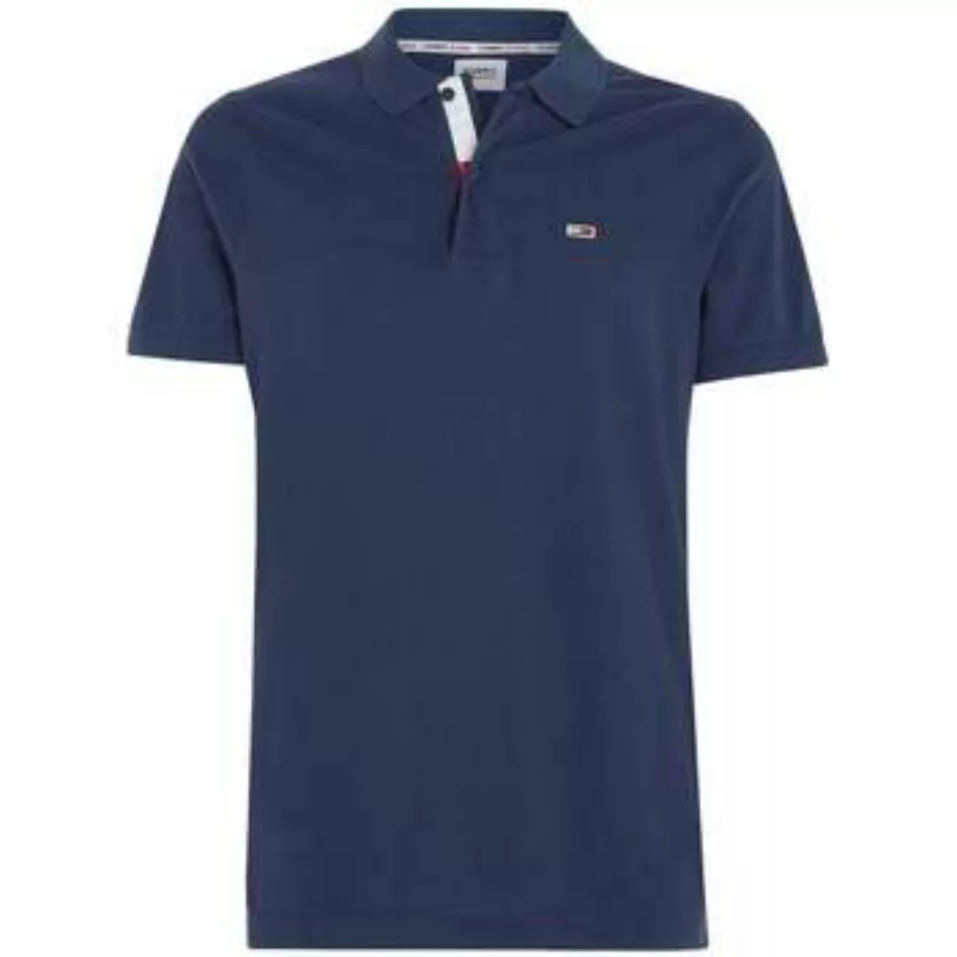 Tommy Jeans  T-Shirts & Poloshirts Slim Flag Placket Polo Shirt Twilight Na günstig online kaufen