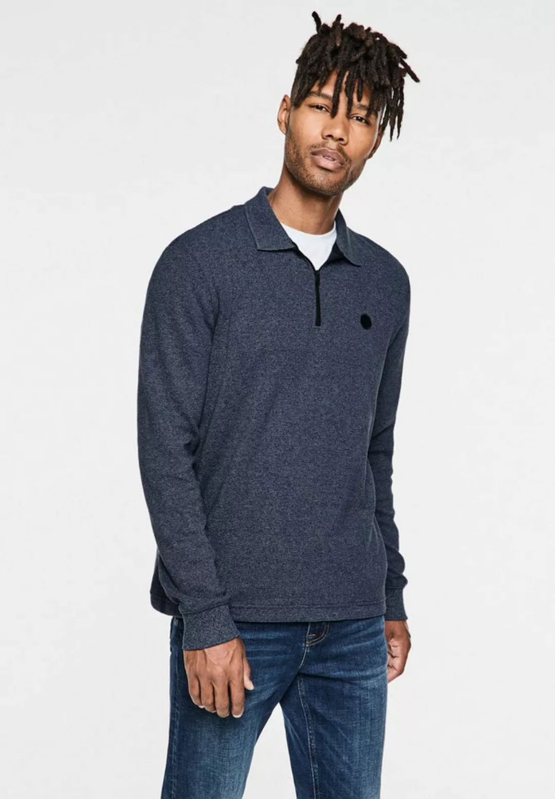 STREET ONE MEN Longpullover, im soften Baumwoll-Mix günstig online kaufen