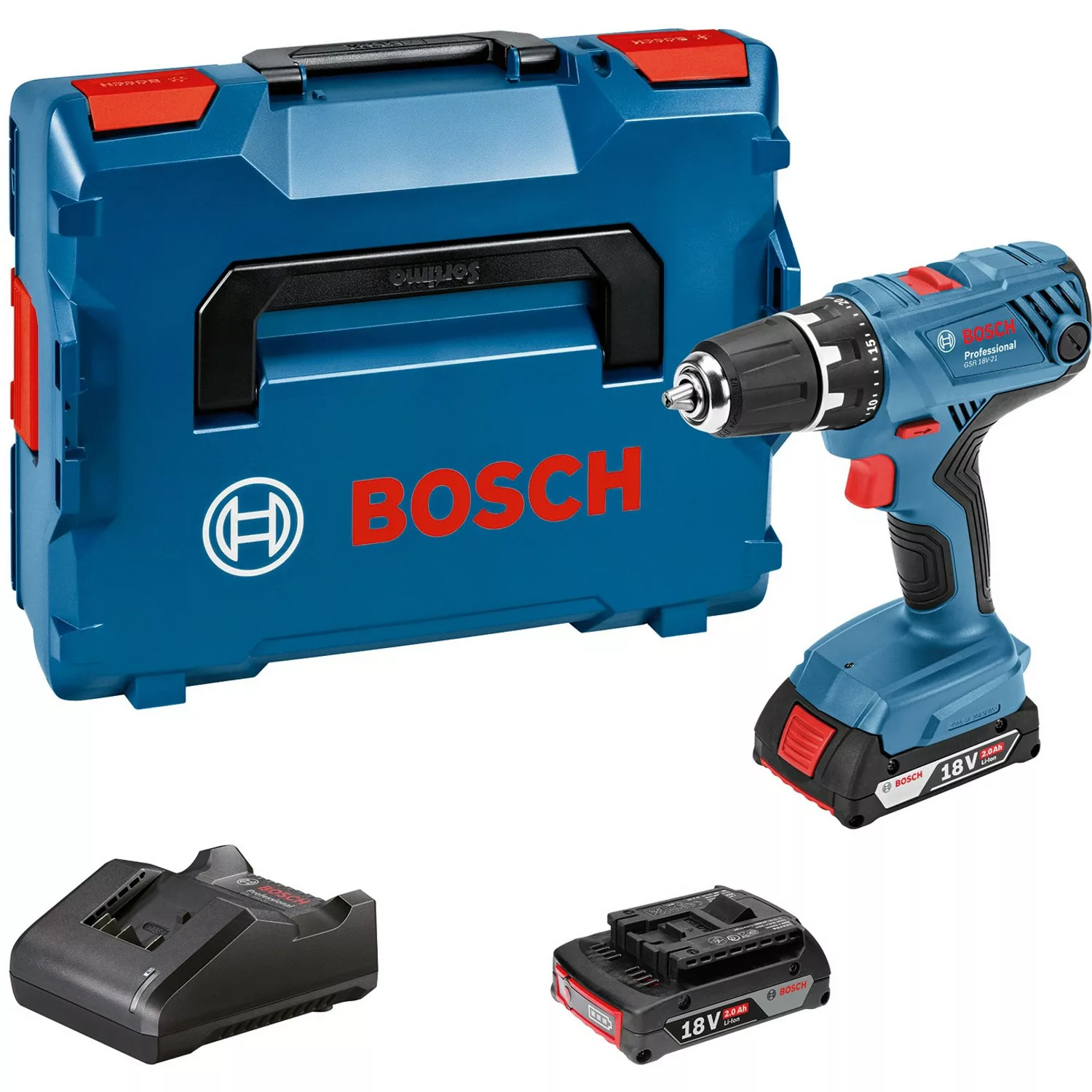 Bosch Professional Akku-Bohrschrauber GSR 18V-21 mit 2 Akkus & GAL in L-Cas günstig online kaufen