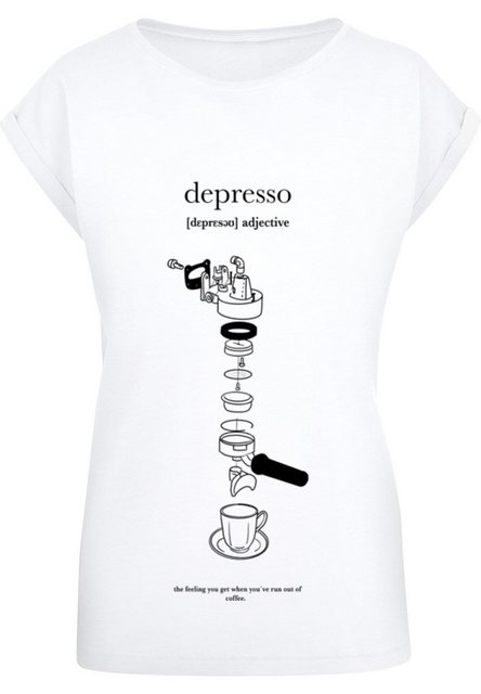 MisterTee T-Shirt MisterTee Ladies Depresso Extended Shoulder Tee (1-tlg) günstig online kaufen