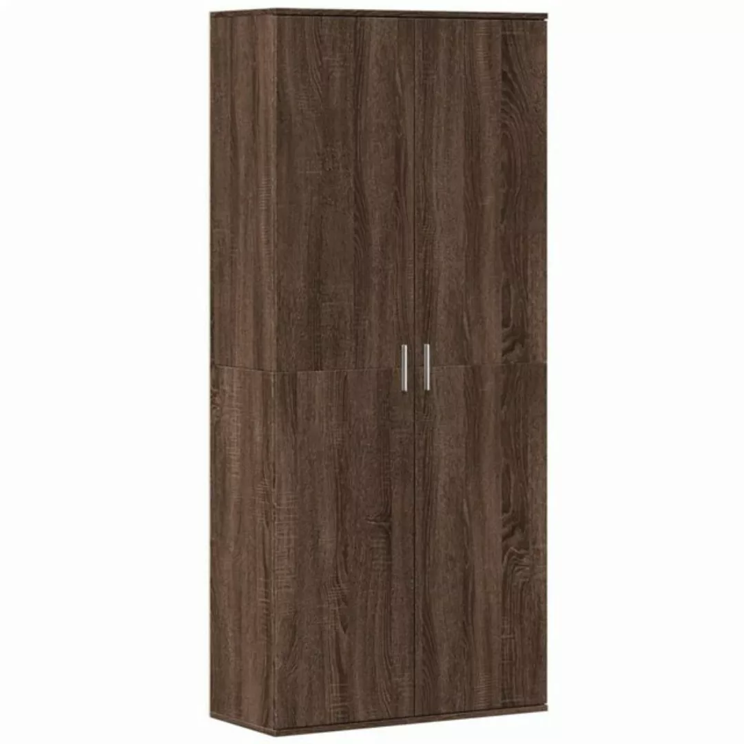 vidaXL Fächerschrank Highboard Braun Eichen-Optik 80x35x180 cm Holzwerkstof günstig online kaufen