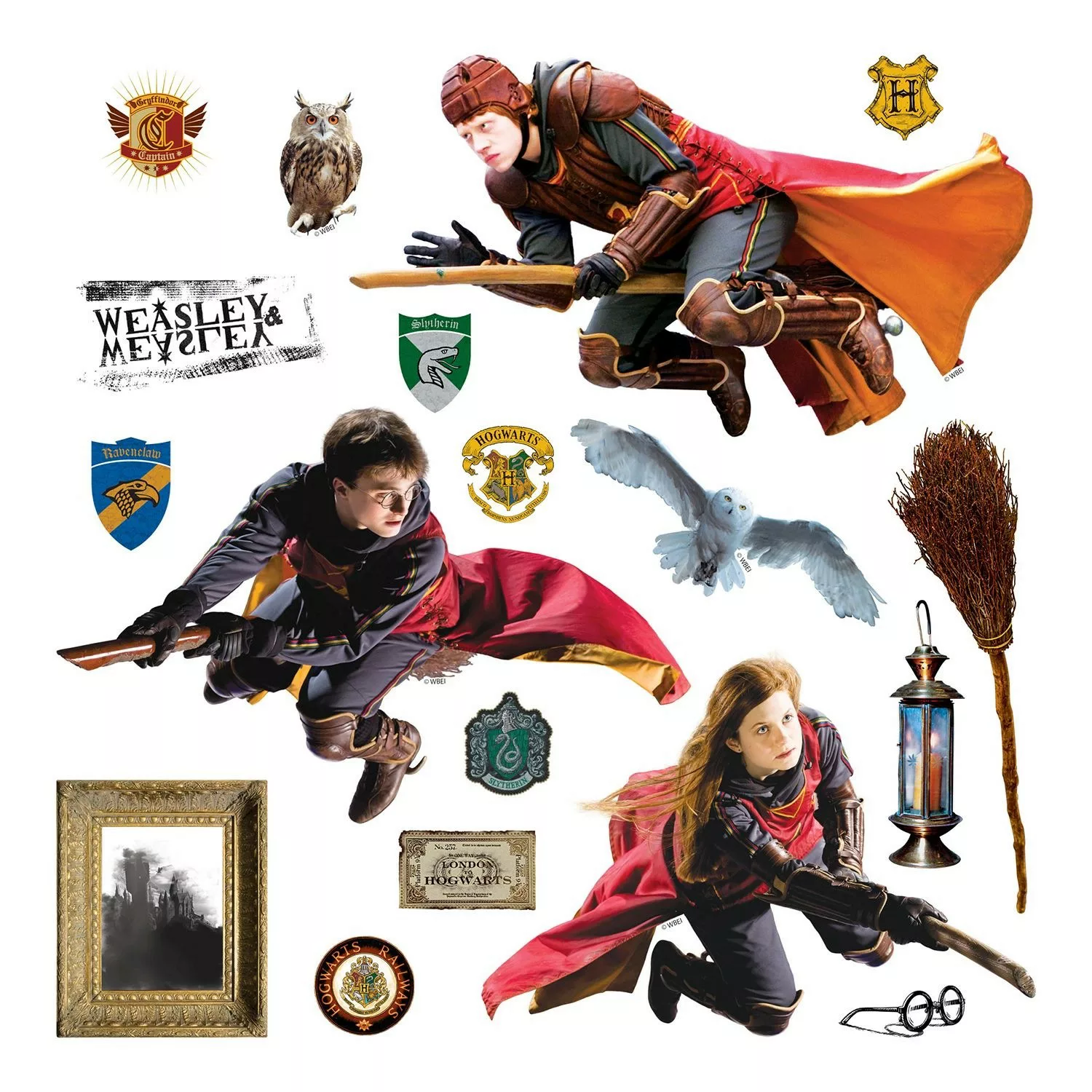 Sanders & Sanders Wandtattoo Harry Potter Grau und Rot 30 x 30 cm 601336 günstig online kaufen