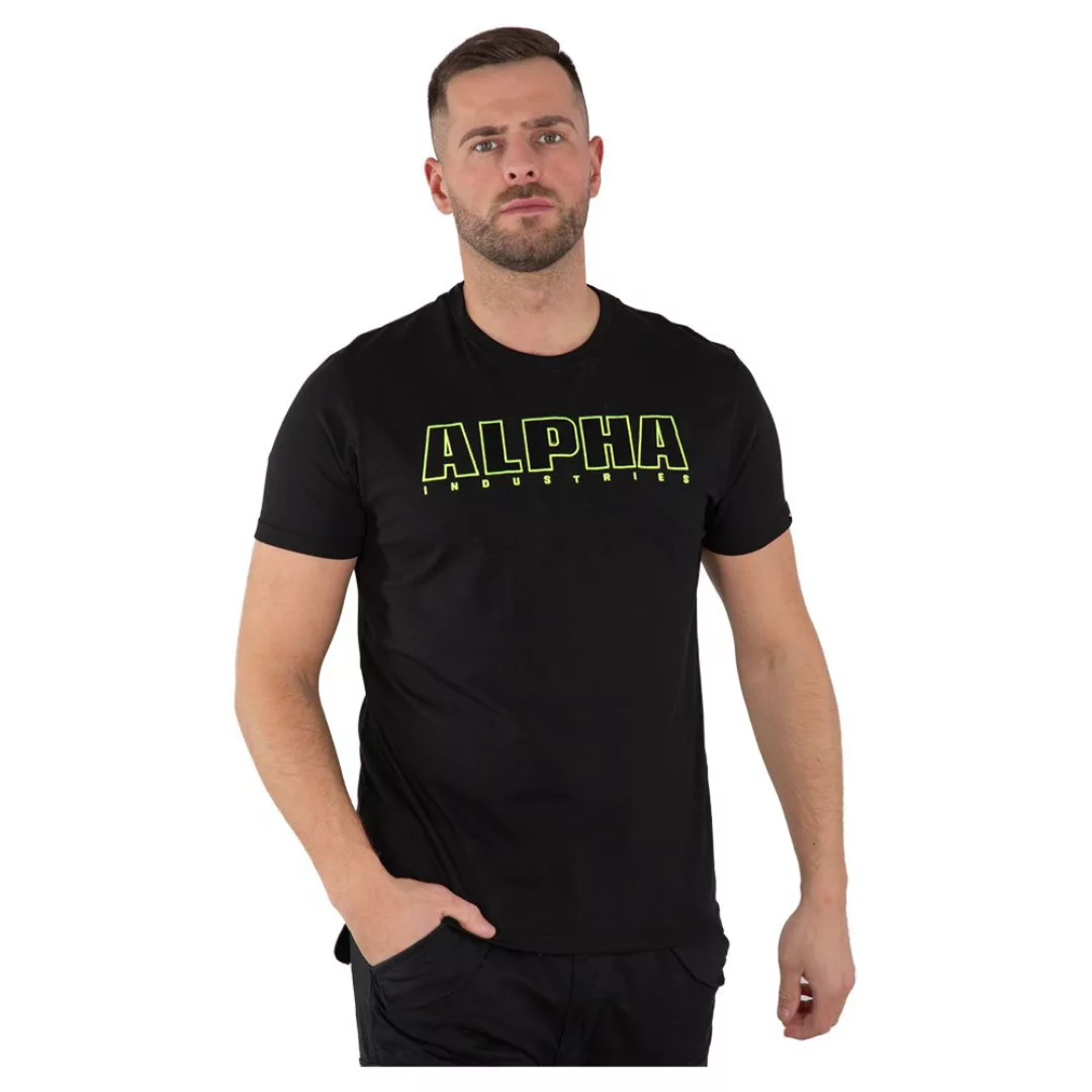 Alpha Industries Embroidery Heavy Kurzärmeliges T-shirt XL Black günstig online kaufen