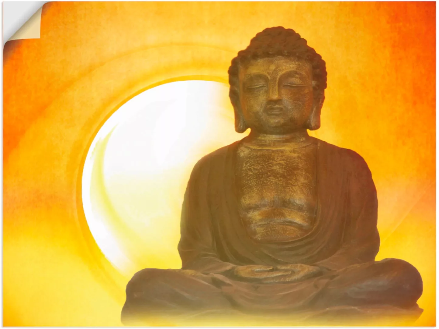 Artland Wandbild »Buddha 2«, Religion, (1 St.), als Leinwandbild, Poster, W günstig online kaufen