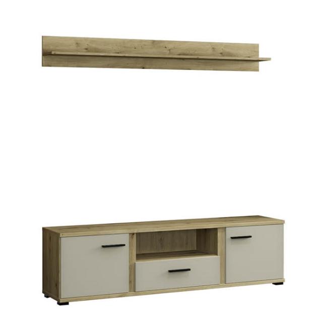TV-Lowboard und Wandboard ca.160x170x40 cm Artisan / Kaschmir günstig online kaufen