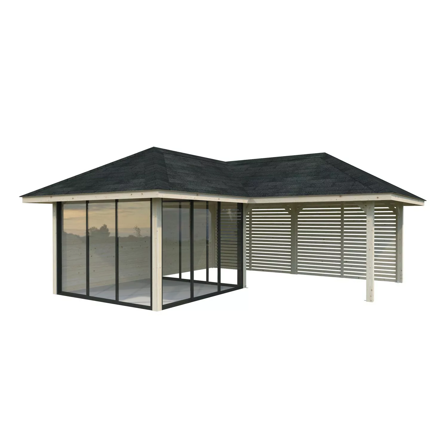 Palmako Pavillon Bianca Set211 Slide Transparent 588 cm x 588 cm FSC® günstig online kaufen