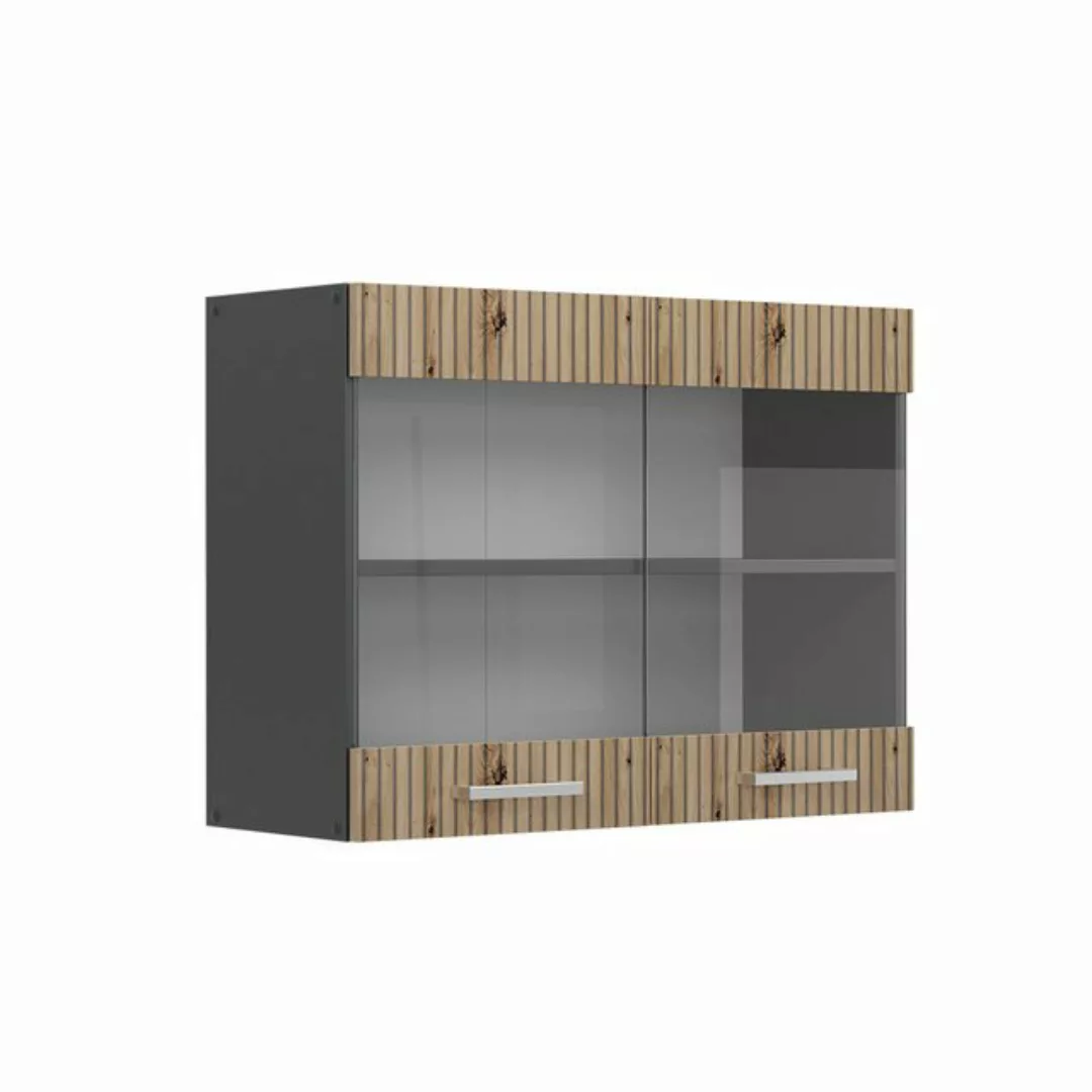 Vicco Glashängeschrank R-Line, Artisan-Eiche/Anthrazit, 80 cm günstig online kaufen