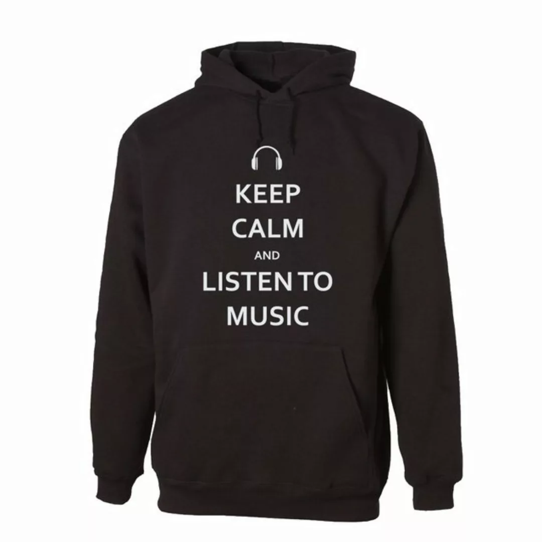 G-graphics Hoodie Keep calm and listen to Music Unisex mit trendigem Frontp günstig online kaufen