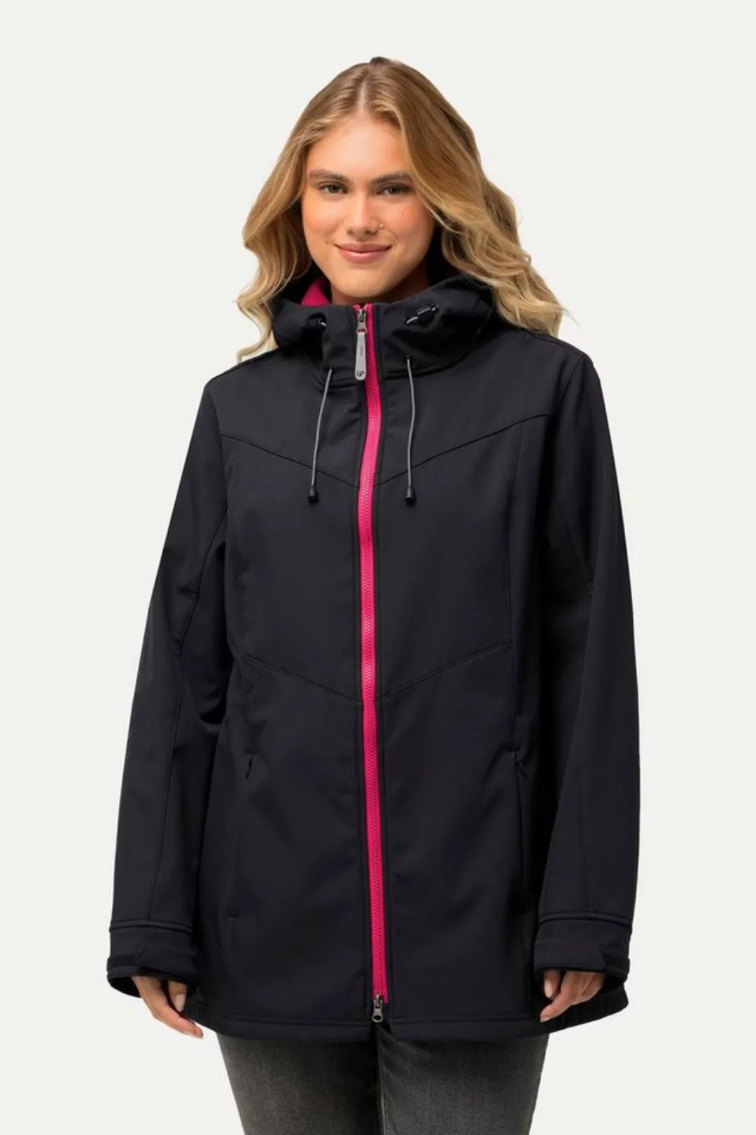 Ulla Popken Softshelljacke HYPRAR Softshelljacke Fleecefutter 2-Wege-Zipper günstig online kaufen