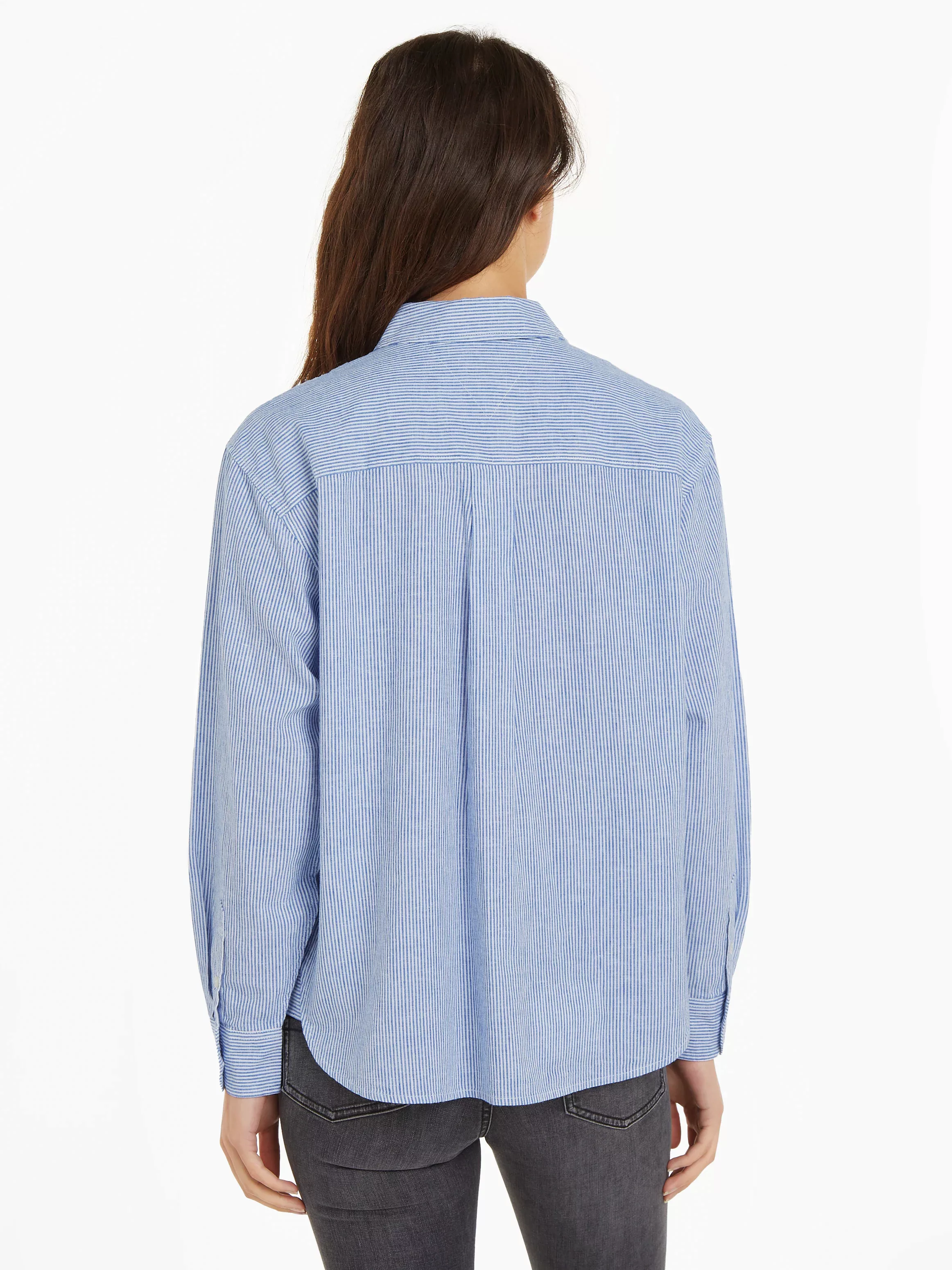 Tommy Jeans Hemdbluse "TJW BOXY STRIPE LINEN SHIRT", im modischem Streifen günstig online kaufen
