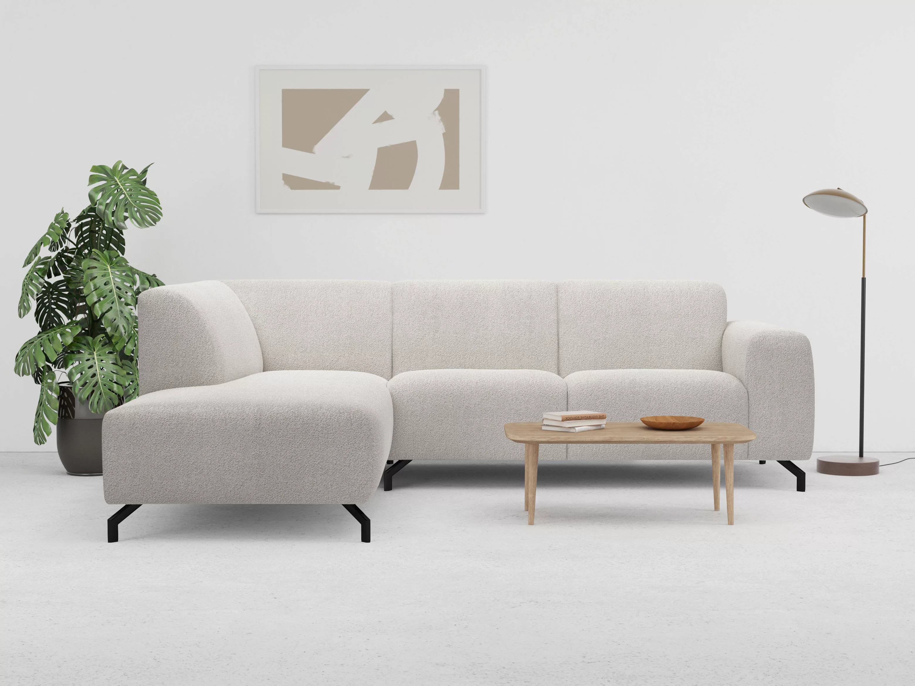 Places of Style Ecksofa "Oleandro, L-Form,", mit unterschiedlichem Sitzkomf günstig online kaufen