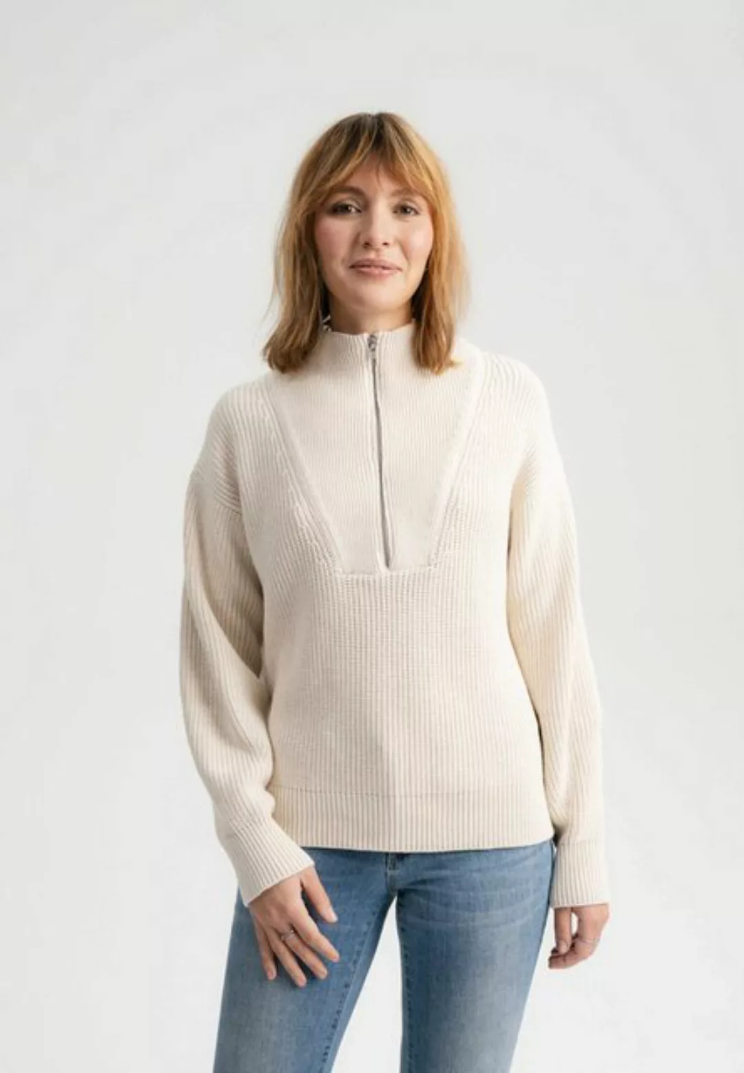 MELA Strickpullover Rippstrick Troyer KIMAYA günstig online kaufen