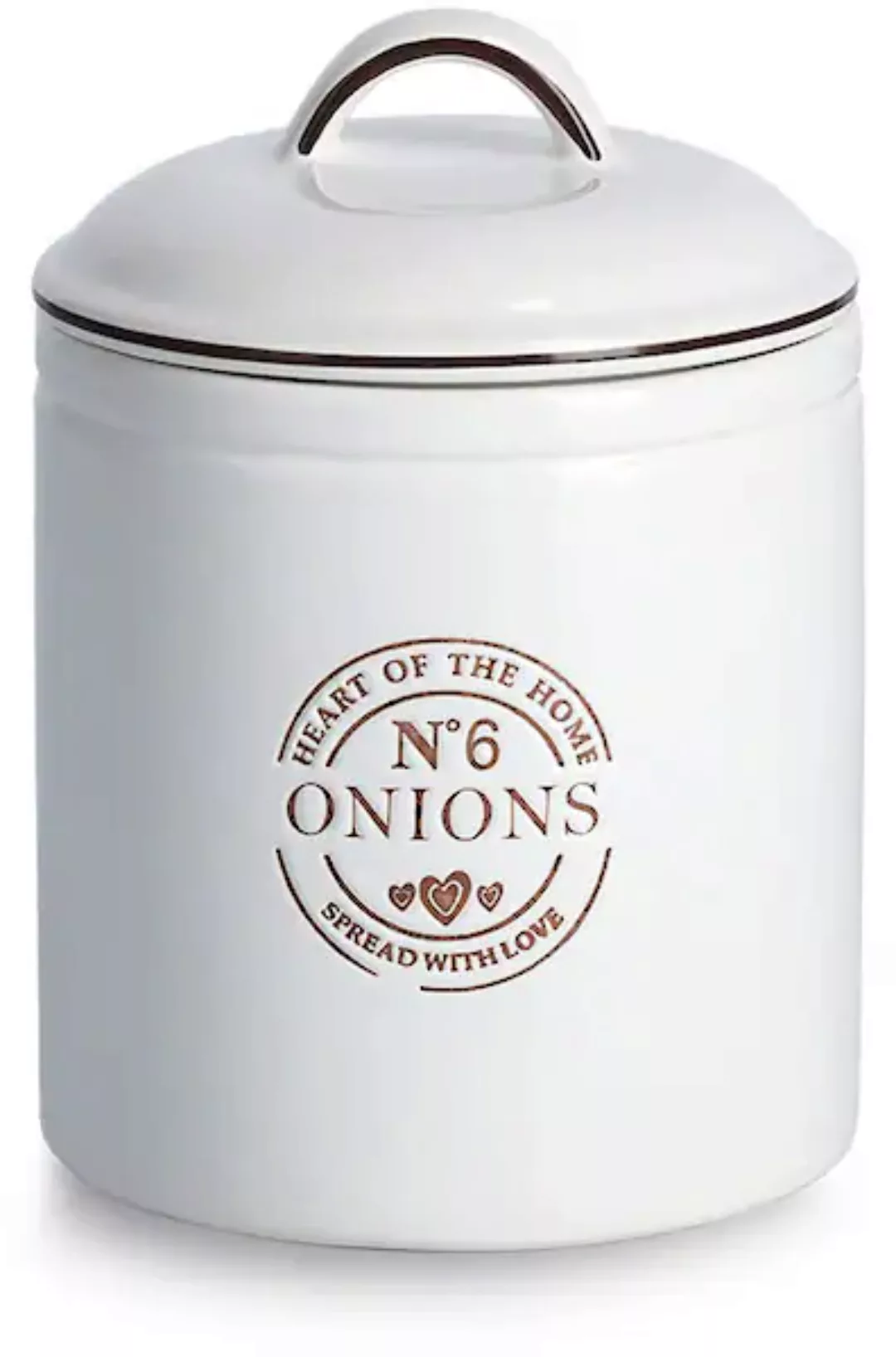 Zeller Vorratsdose Onions weiß B/H: ca. 14,5x20 cm günstig online kaufen