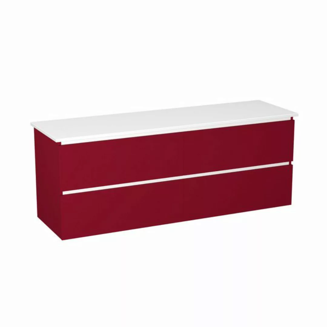 GARLIVO Waschbeckenunterschrank GLB-160 mit Schubladen, hängend, Rot Breite günstig online kaufen