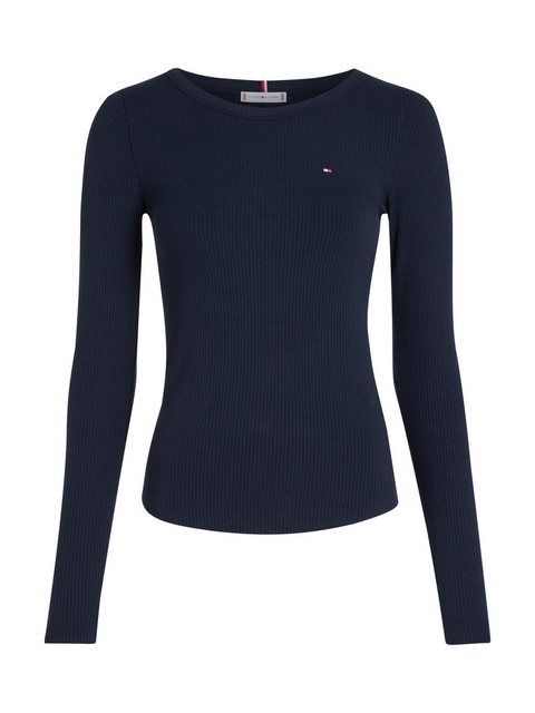 Tommy Hilfiger Langarmshirt SLIM 5X2 RIB O-NK LS mit Struktur günstig online kaufen