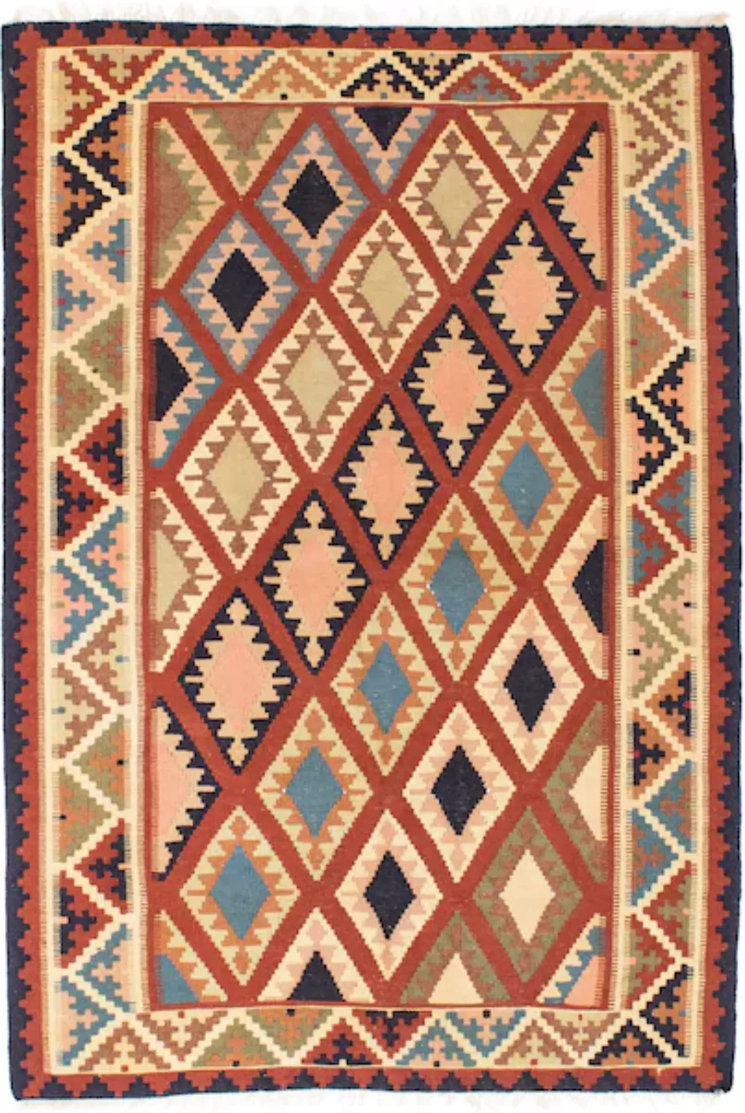 morgenland Wollteppich »Kelim Fars Nomadisch Multicolore 182 x 121 cm«, rec günstig online kaufen