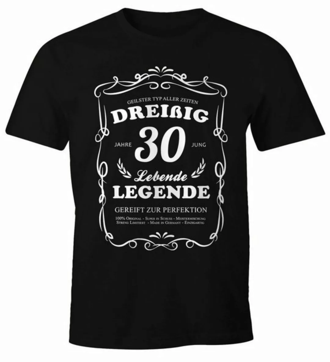 MoonWorks Print-Shirt Herren Geschenk T-Shirt Geburtstag 30-90 Jahre Lebend günstig online kaufen