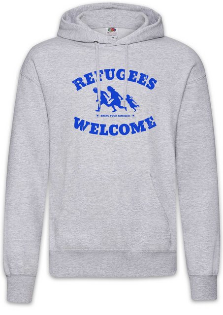 Urban Backwoods Hoodie Refugees Welcome II Herren Hoodie Demo Pro Willkomme günstig online kaufen