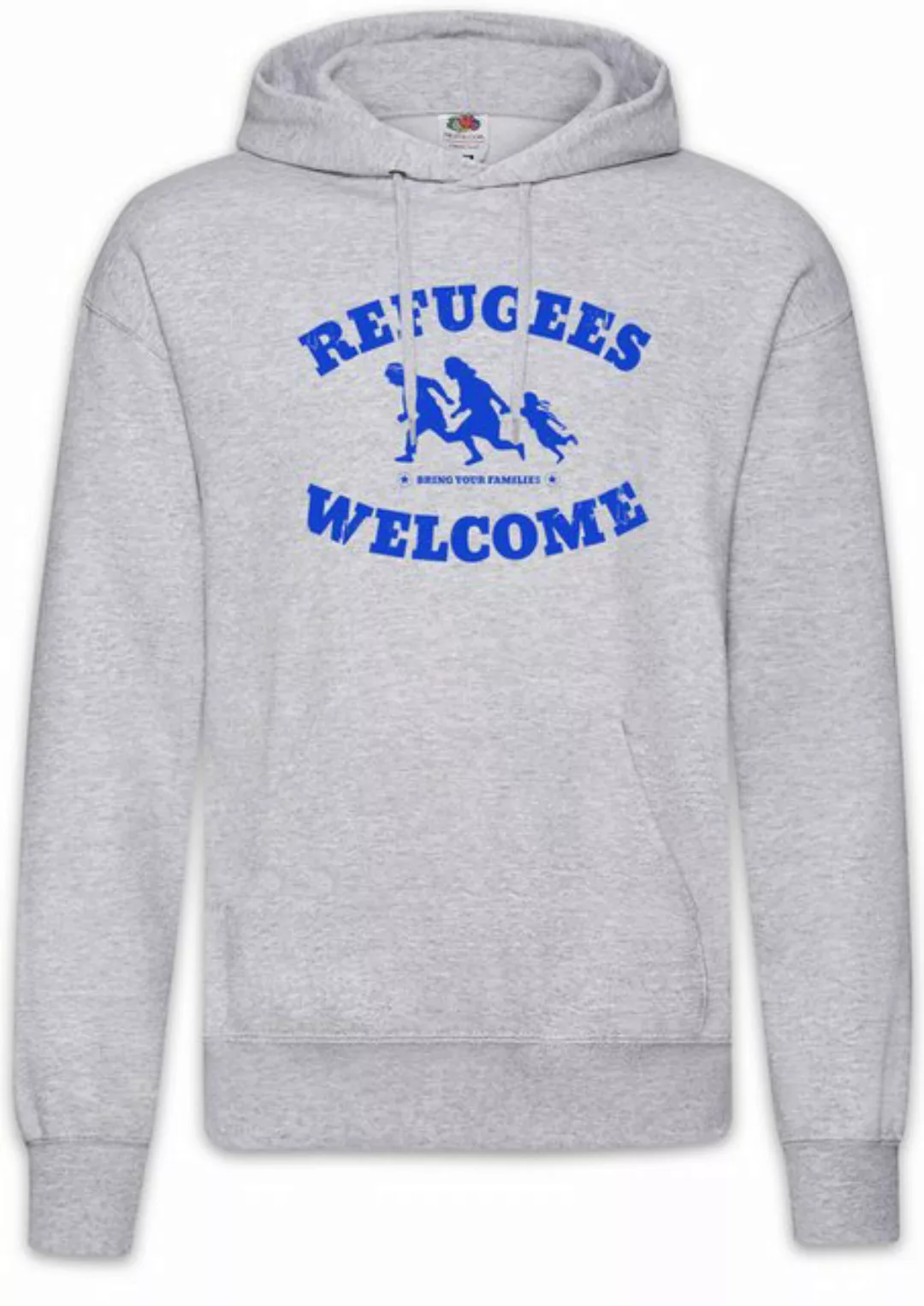 Urban Backwoods Hoodie Refugees Welcome II Herren Hoodie Demo Pro Willkomme günstig online kaufen