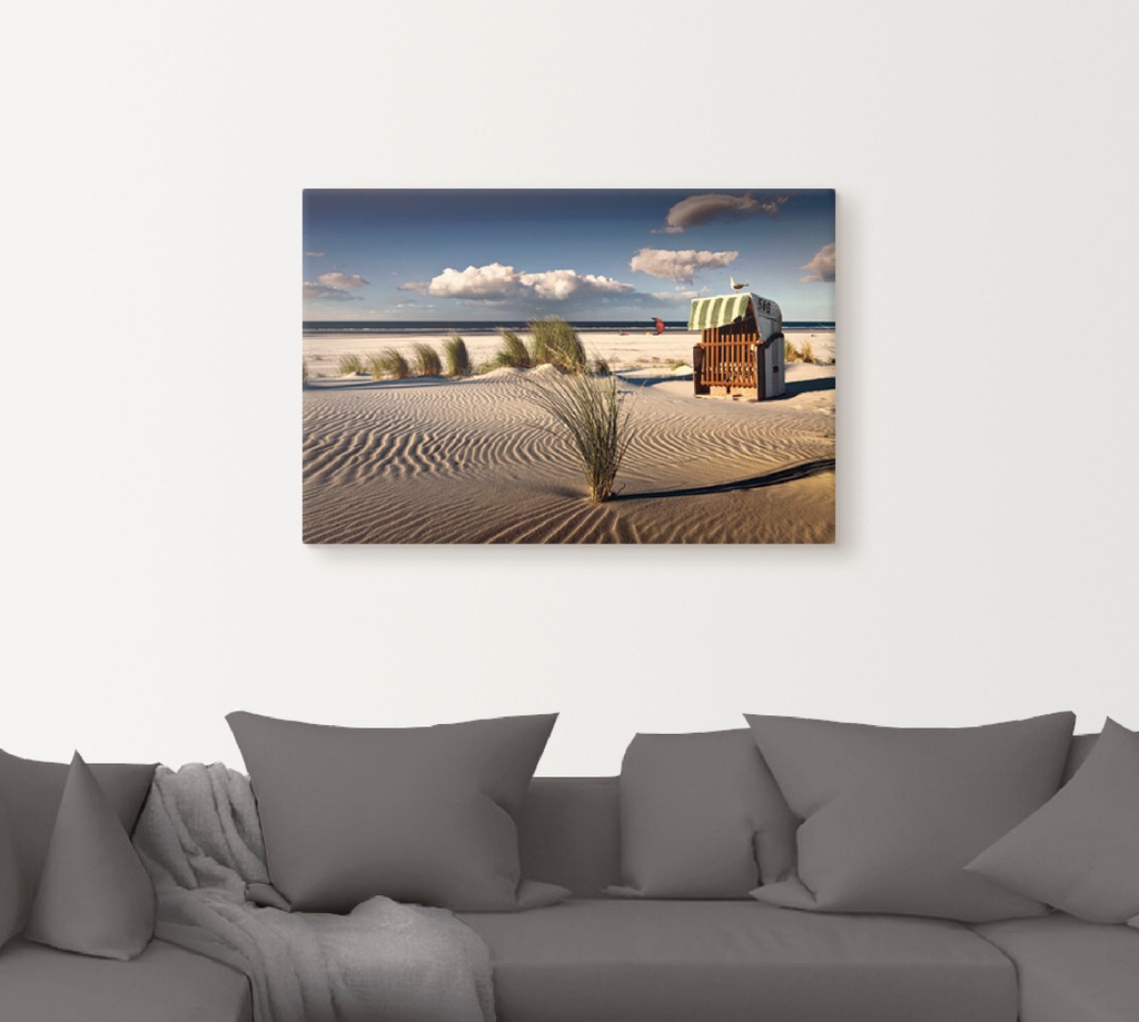 Artland Wandbild "An einem Sommerabend am Strand", Küste, (1 St.), als Alub günstig online kaufen