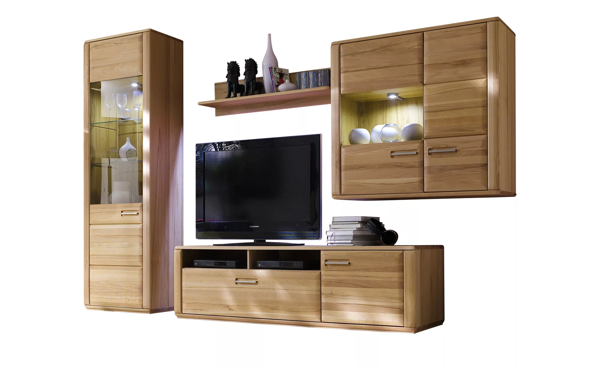 Woodford Wohnwand   Dio - holzfarben - 286 cm - 209 cm - 51 cm - Wohnwände günstig online kaufen