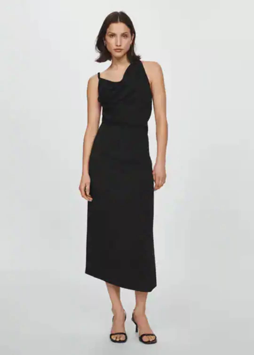 Kleid mit asymmetrischem Ausschnitt günstig online kaufen