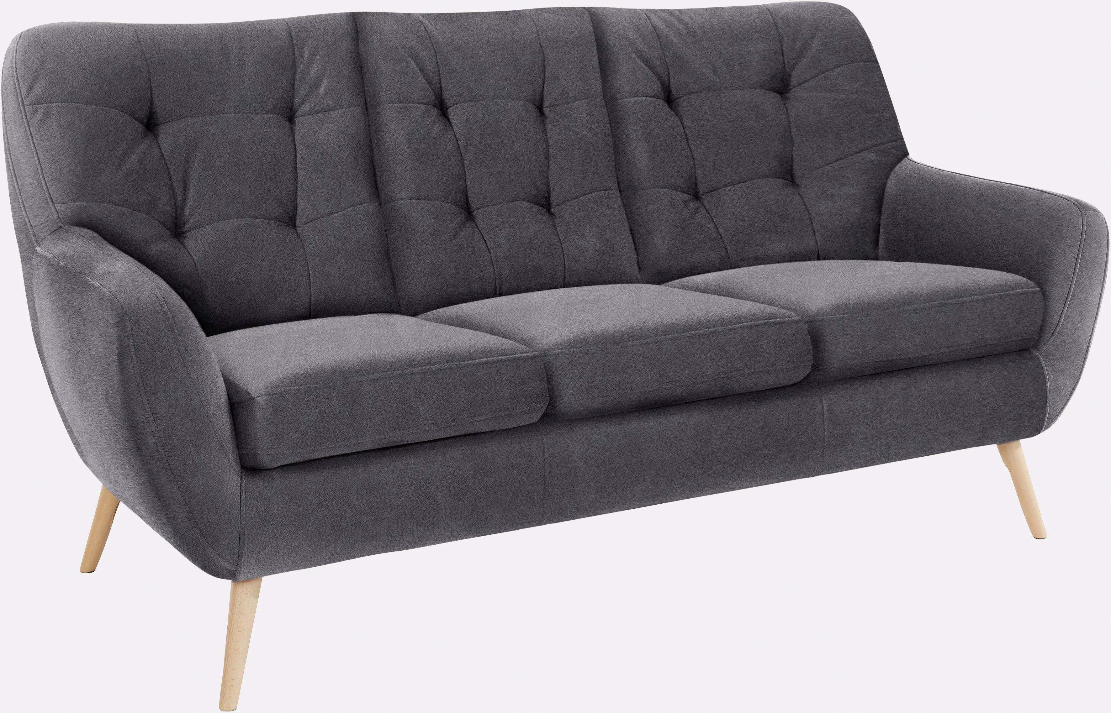 exxpo - sofa fashion 3-Sitzer "Scandi, bequem, aufwendige Rückenpolsterung günstig online kaufen