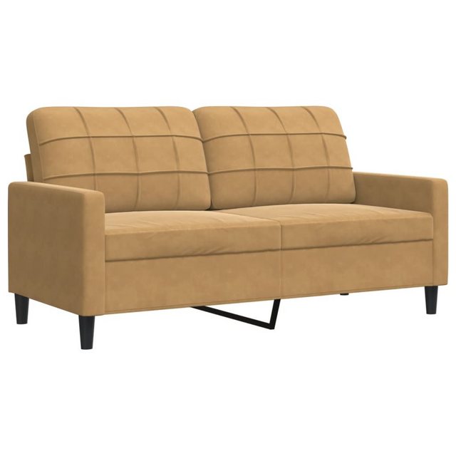 vidaXL Sofa 2-Sitzer-Sofa Braun 140 cm Samt günstig online kaufen