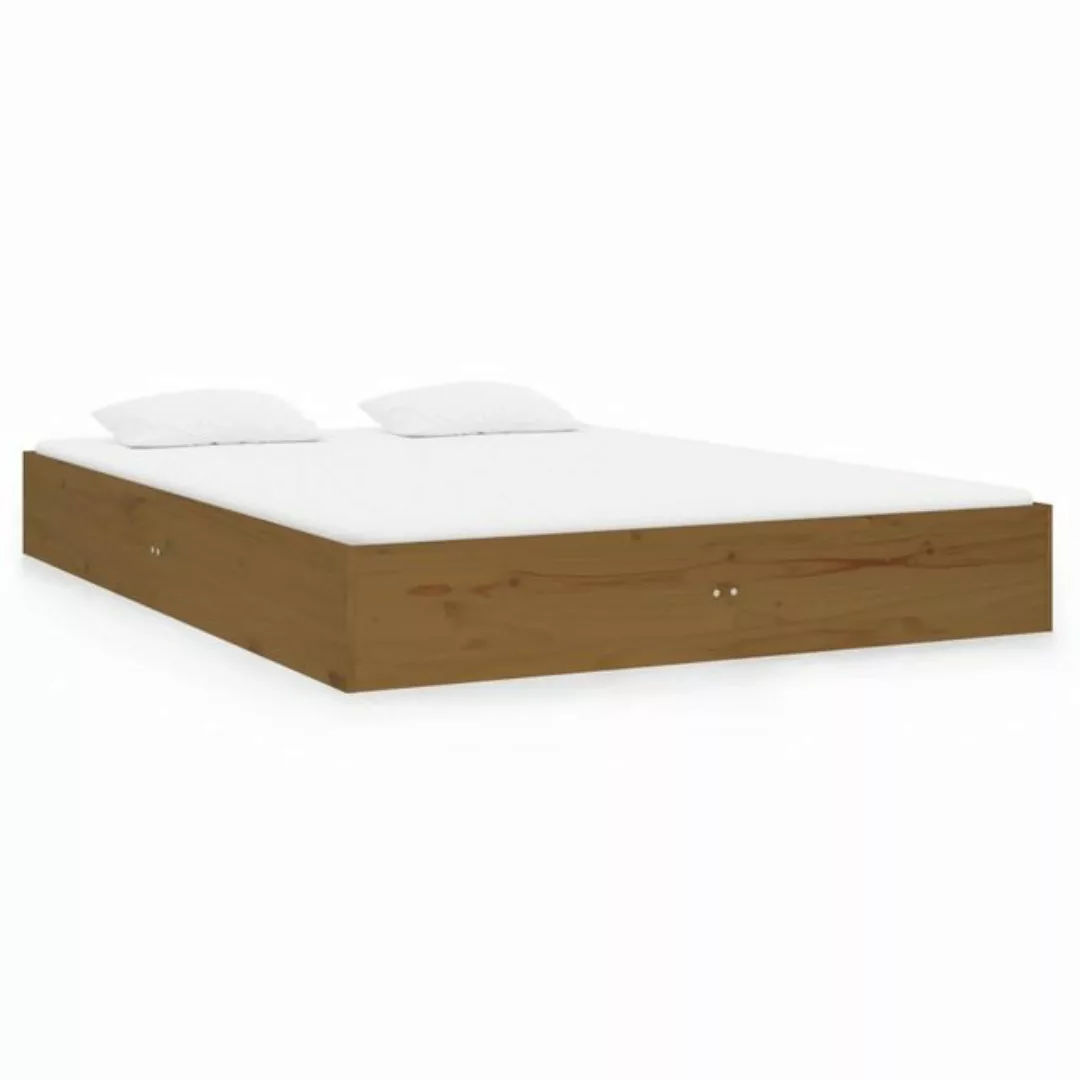 furnicato Bett Massivholzbett Honigbraun 120x190 cm günstig online kaufen