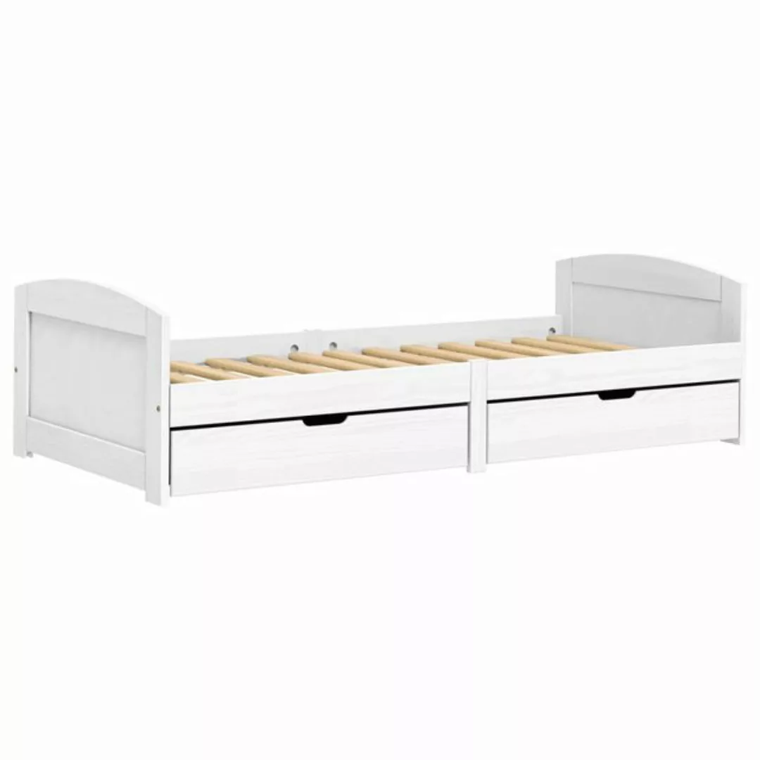 vidaXL Bett Tagesbett mit 2 Schubladen IRUN Weiß 90x200cm Massivholz Kiefer günstig online kaufen