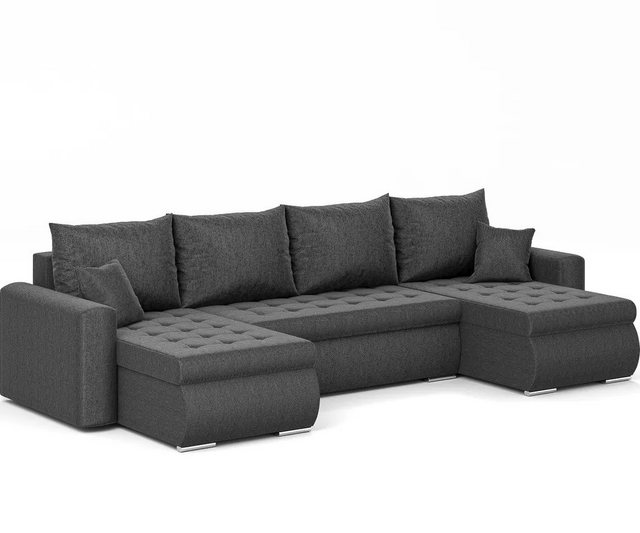 DB-Möbel Ecksofa "LIME" Eckcouch U-Form, Sofa, Couch, mit Schlaffunktion, B günstig online kaufen