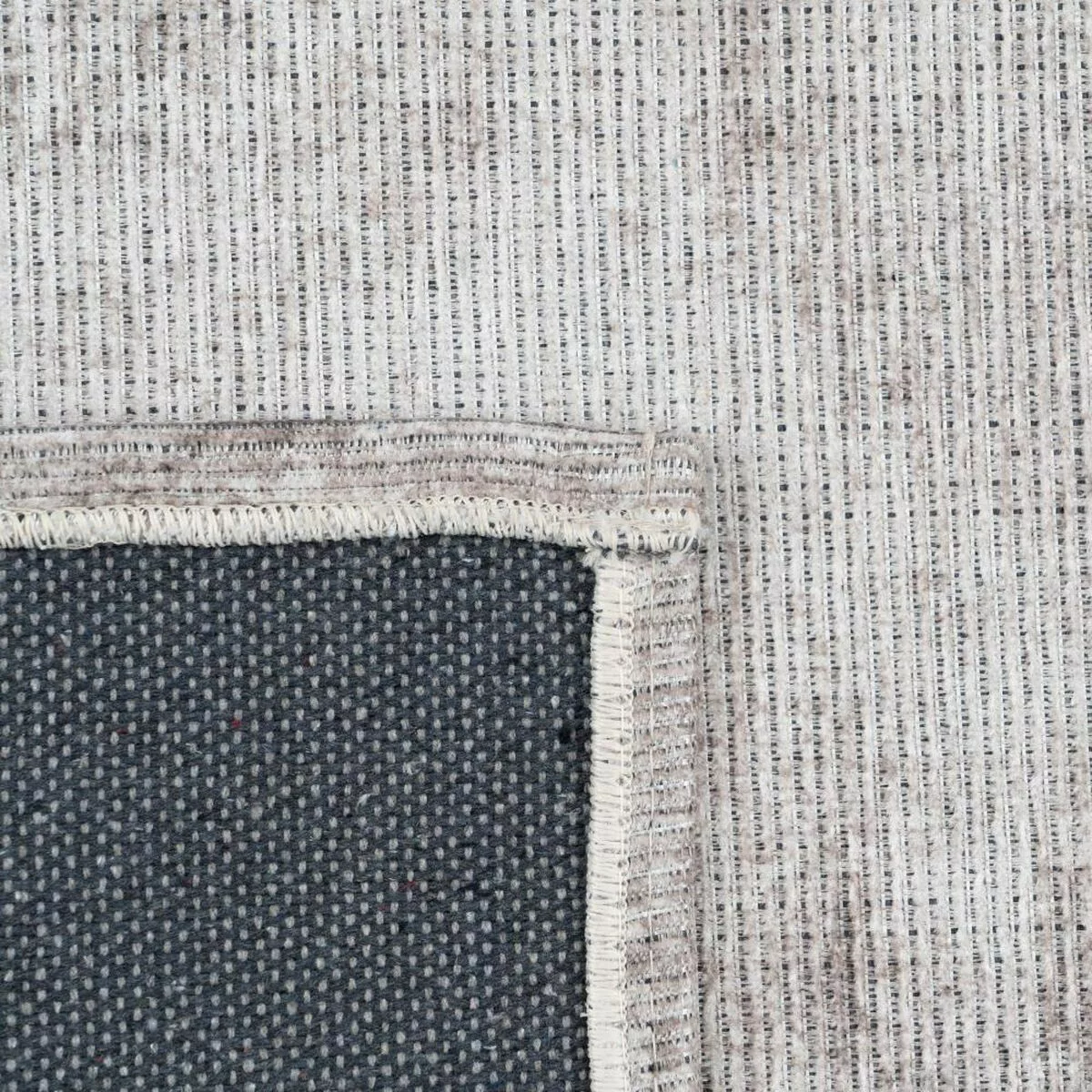 Teppich 80 X 150 Cm Polyester Baumwolle Taupe günstig online kaufen