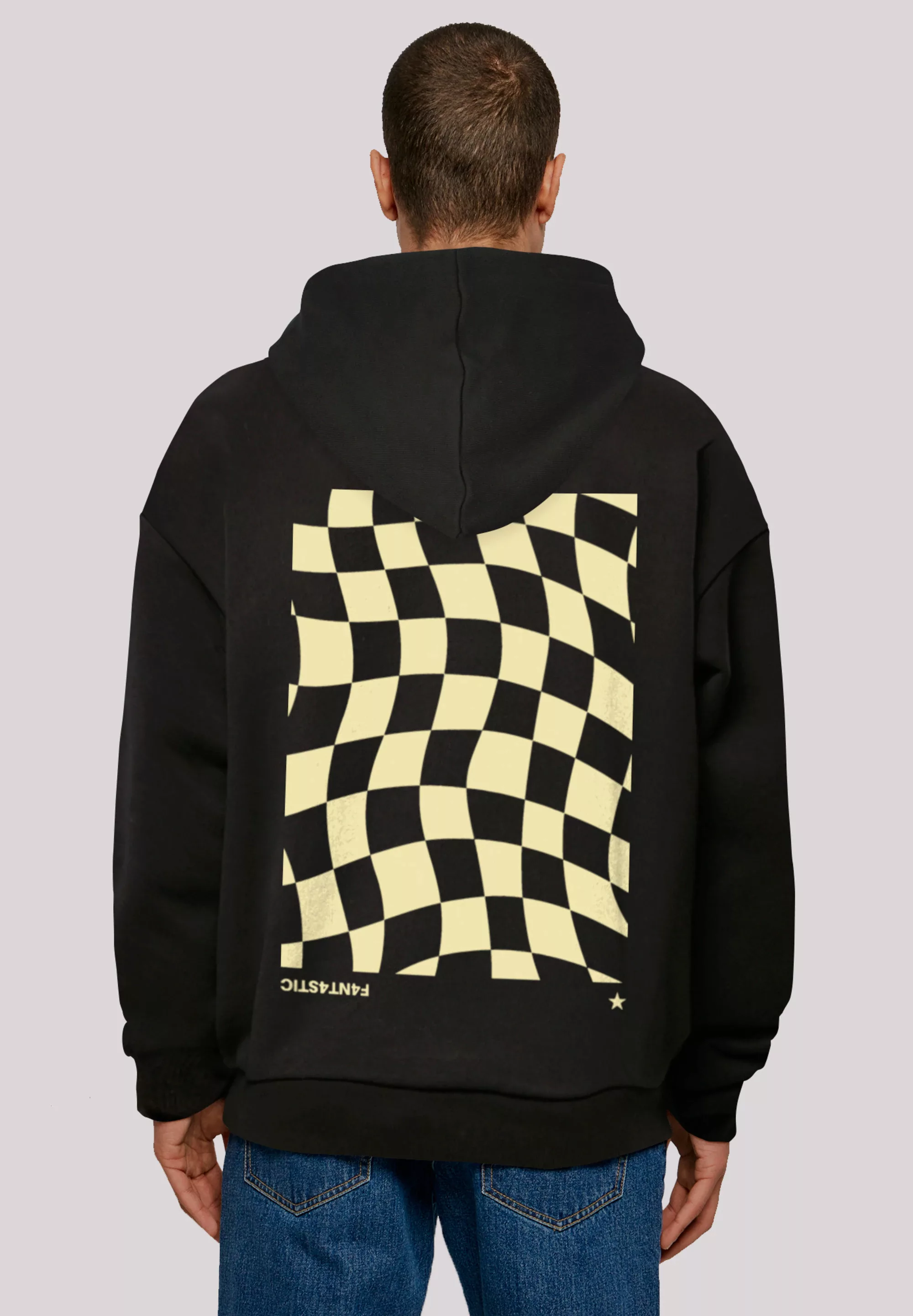 F4NT4STIC Kapuzenpullover "Wavy Schach Muster", Print günstig online kaufen