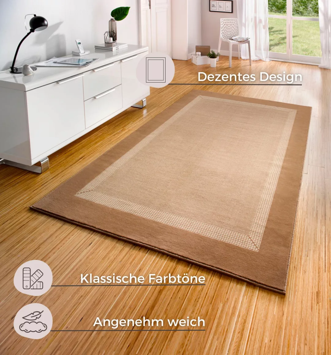 HANSE Home Teppich »Band«, rechteckig, 9 mm Höhe, Kurzflor, weich, Läufer G günstig online kaufen