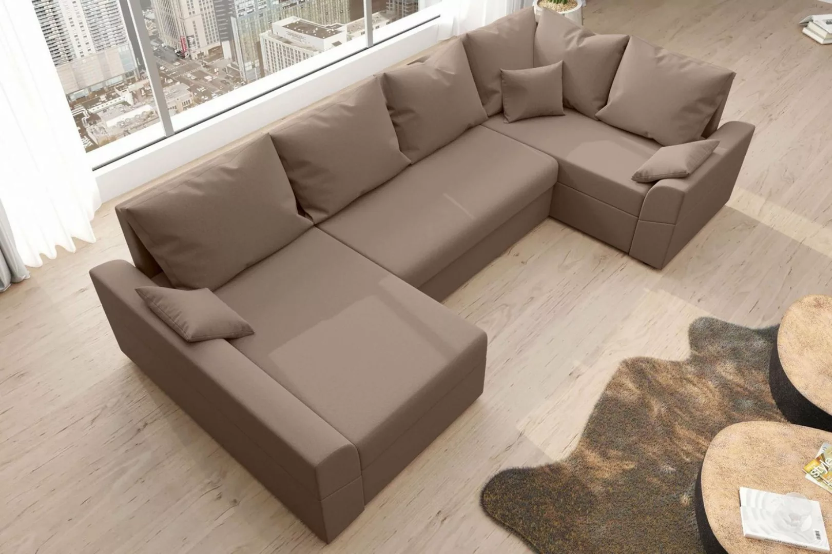 99rooms Wohnlandschaft Bailey, U-Form, Eckcouch, Sofa, Sitzkomfort, mit Bet günstig online kaufen