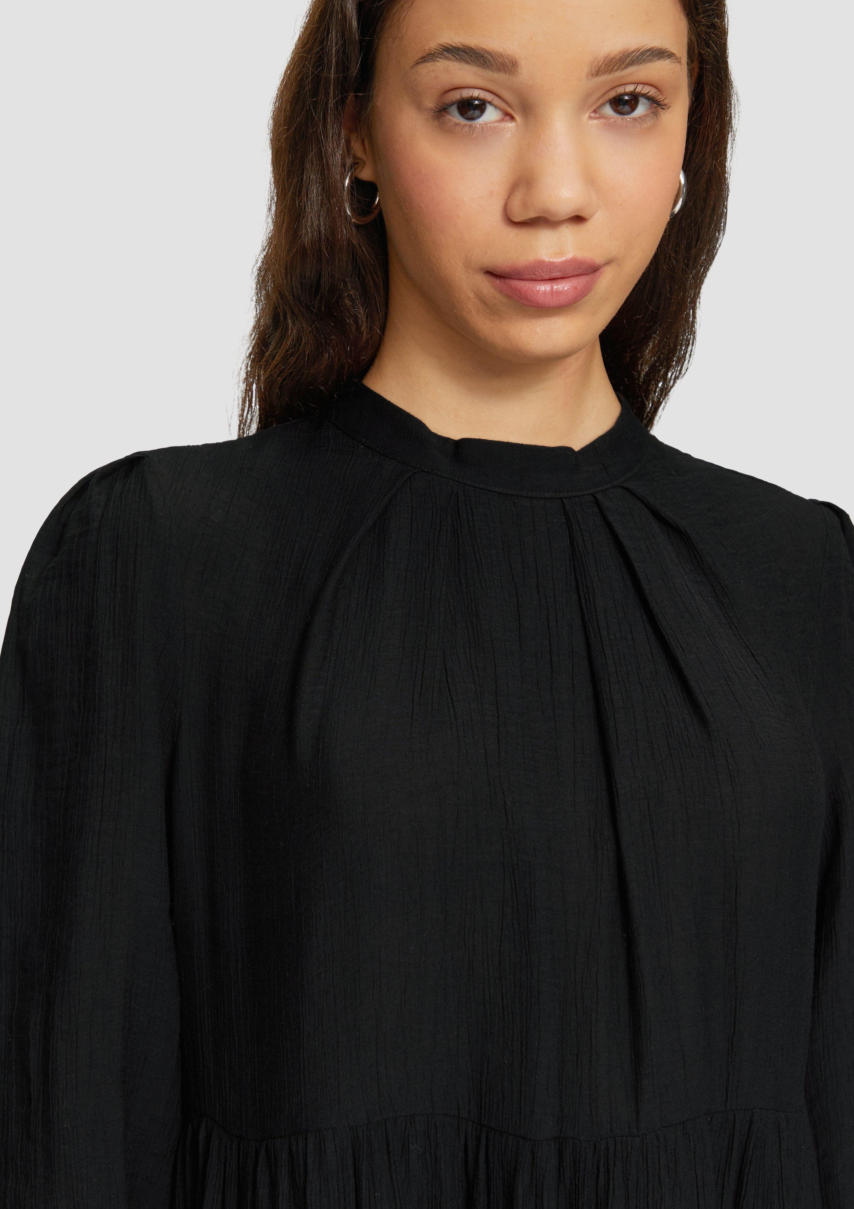 QS Minikleid Strukturiertes Midikleid aus Viskosemix günstig online kaufen