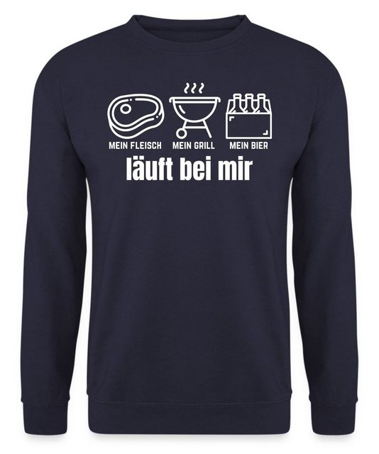 Quattro Formatee Sweatshirt Grillmeister Grillen Fleisch Bier - Lustiger Sp günstig online kaufen