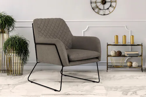 Leonique Sessel "Olo Cocktailsessel", mit Karo-Prägung im Rückenteil und Bü günstig online kaufen