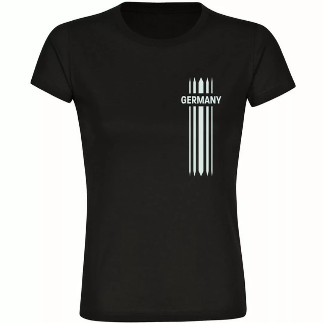 multifanshop T-Shirt Damen Germany - Streifen - Frauen günstig online kaufen