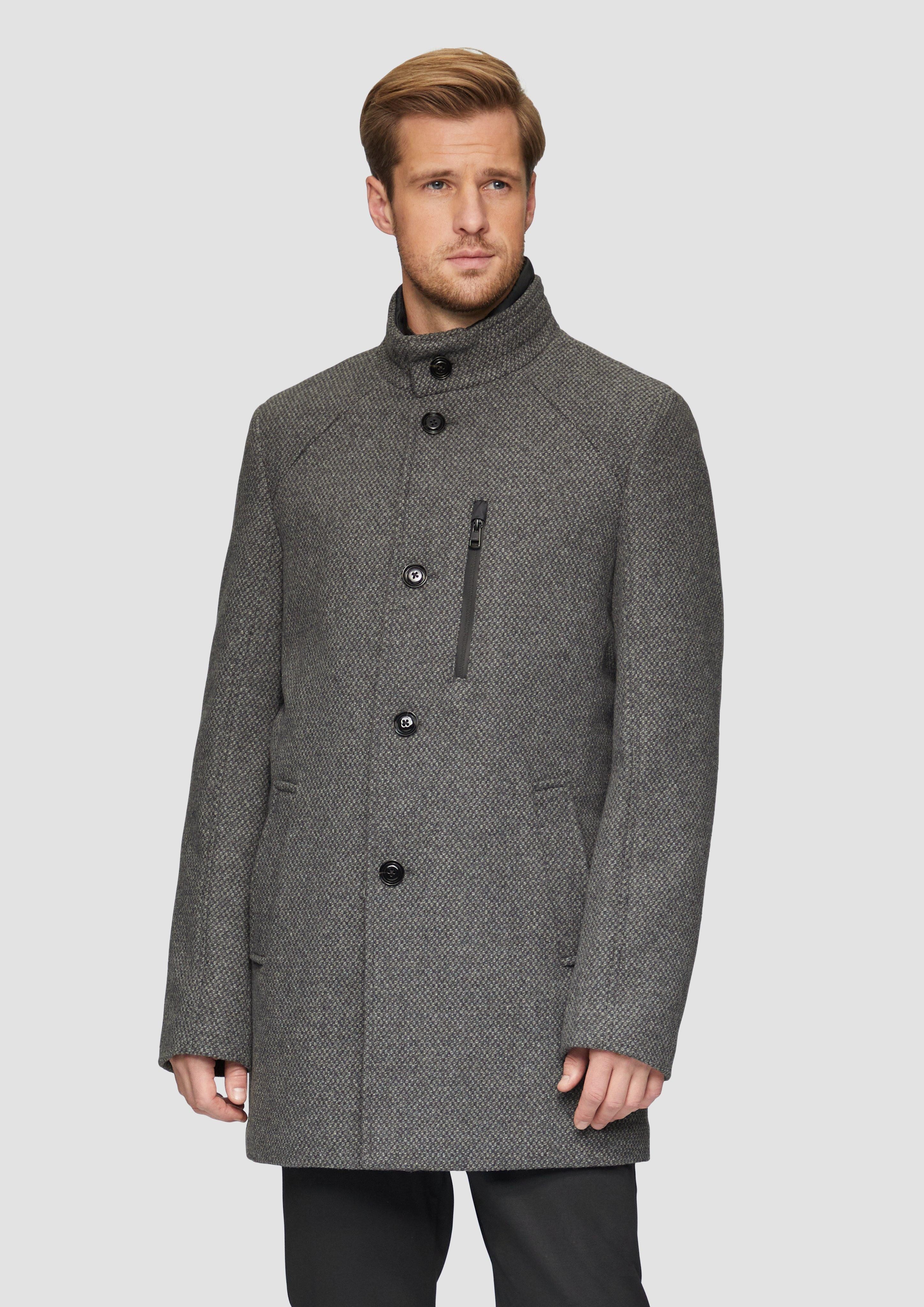 s.Oliver BLACK LABEL Langmantel Wattierter Wollmix-Mantel günstig online kaufen