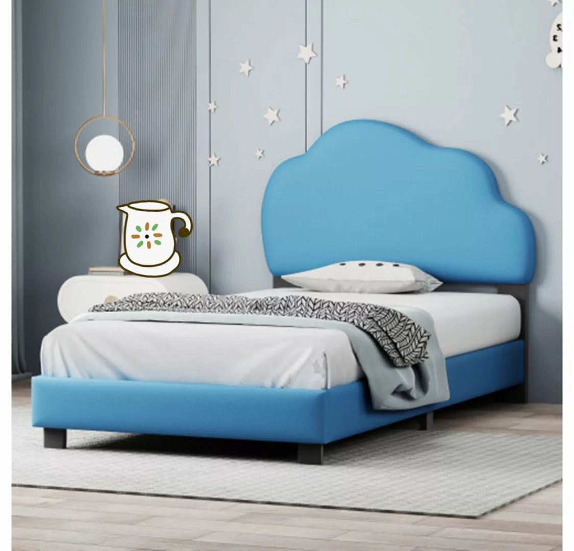 XDeer Jugendbett Kinderbett Polsterbett mit Lattenrost mit wolkenförmiger R günstig online kaufen