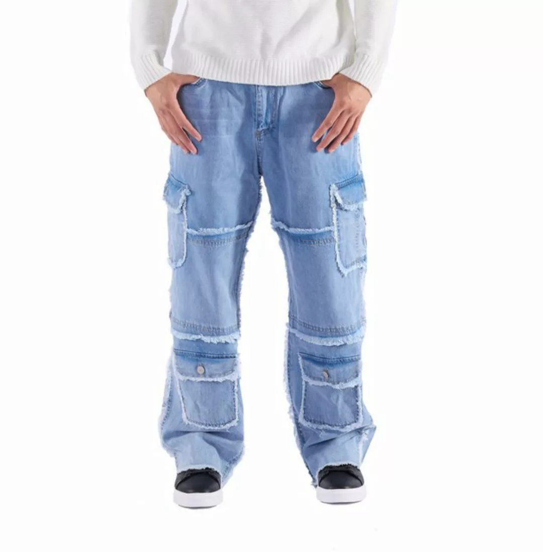 Denim House Loose-fit-Jeans Lässige Herren Baggy Designer Jeans Loose Fit B günstig online kaufen