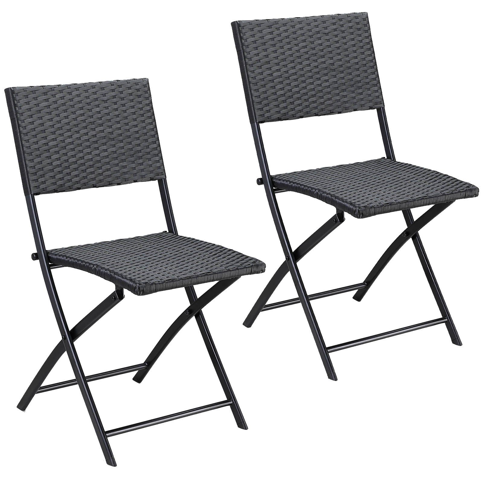 Casaria Klappstuhl Rom (2 St), Polyrattan günstig online kaufen
