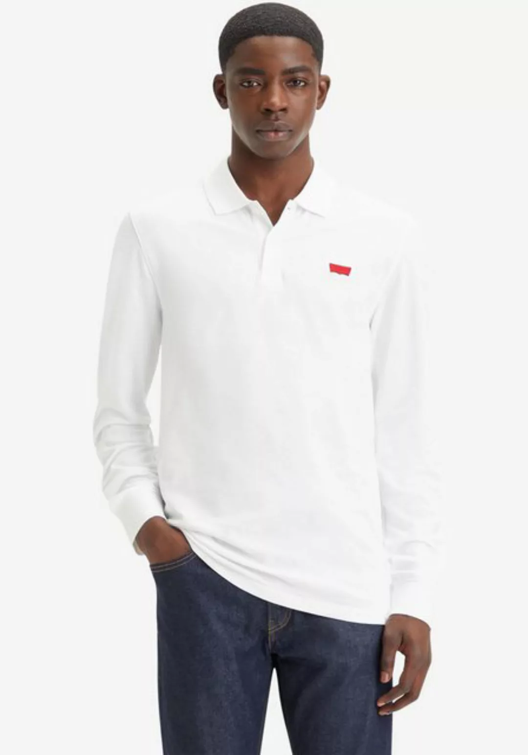 Levi's® Langarm-Poloshirt mit Logo Stickerei günstig online kaufen