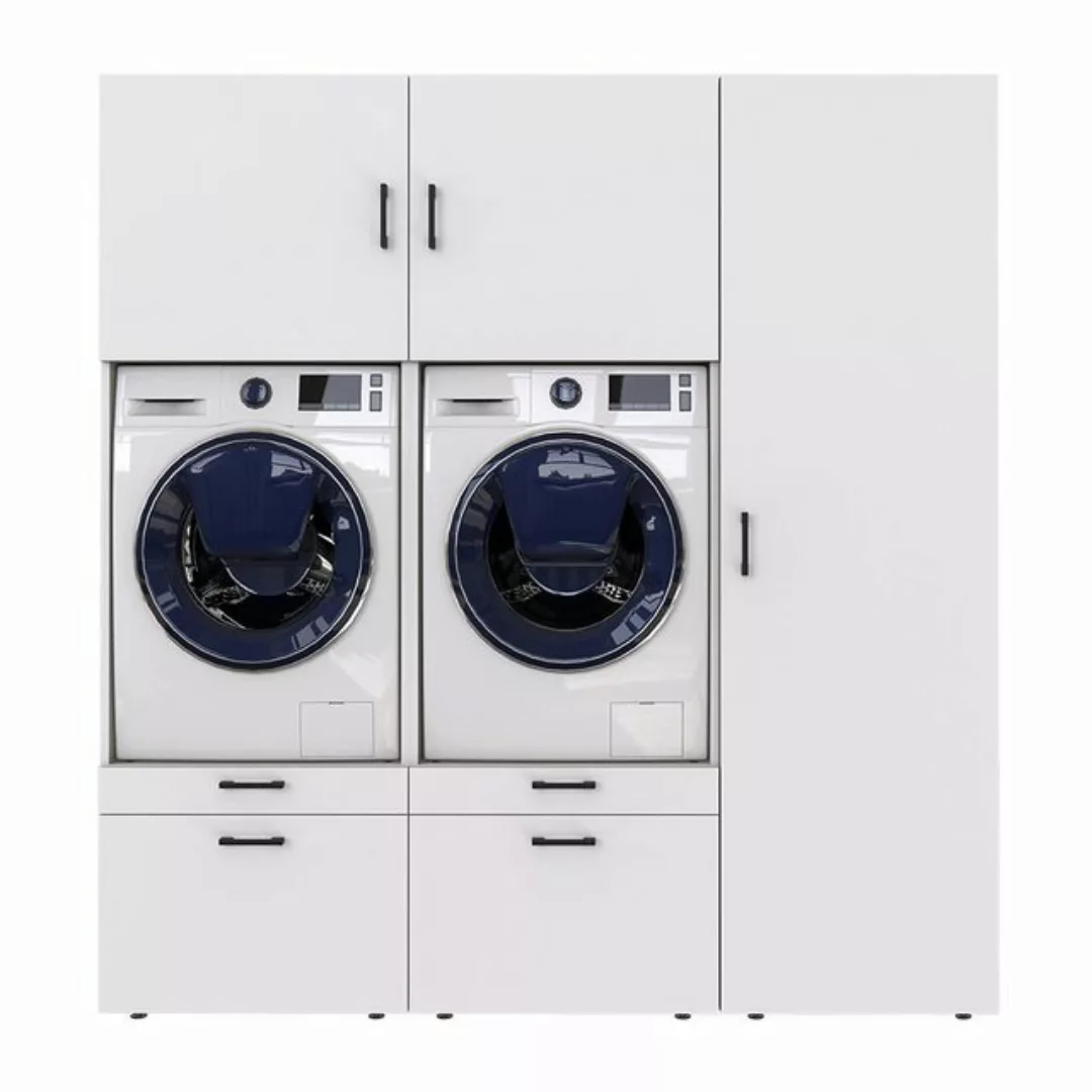 Roomart Waschmaschinenumbauschrank (Waschmaschinenschrank und Trocknerschra günstig online kaufen